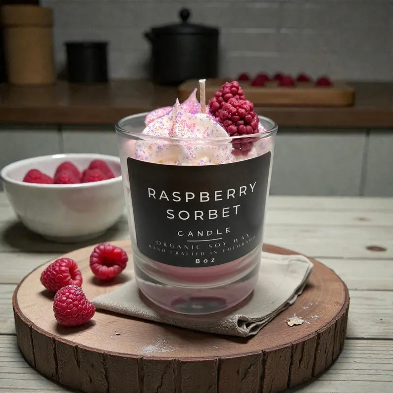 Raspberry Sorbet Whipped Candle