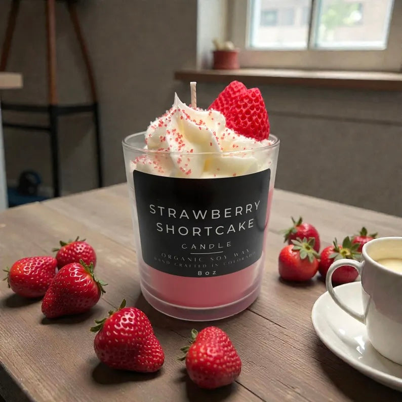 Strawberry Shortcake Whipped Candle