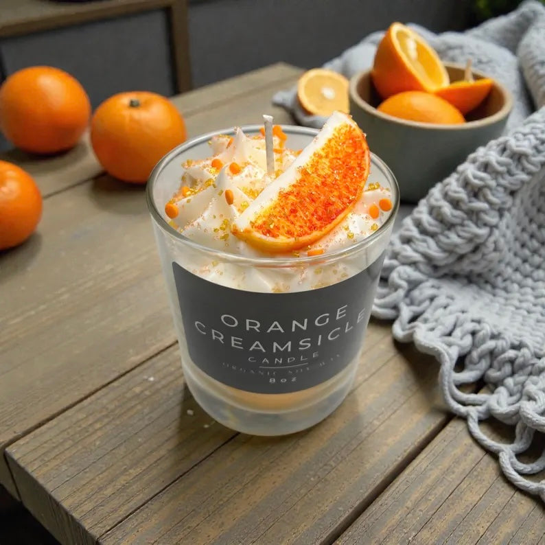 Orange Creamsicle Whipped Candle