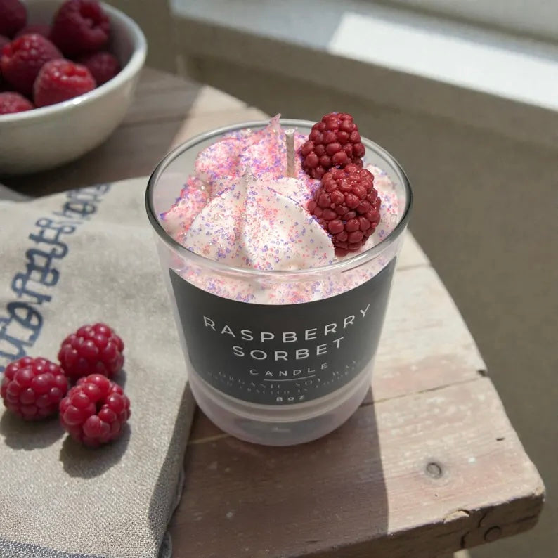 Raspberry Sorbet Whipped Candle