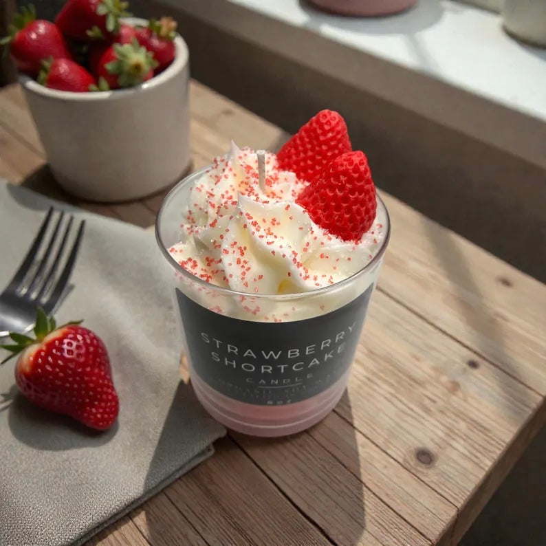 Strawberry Shortcake Whipped Candle